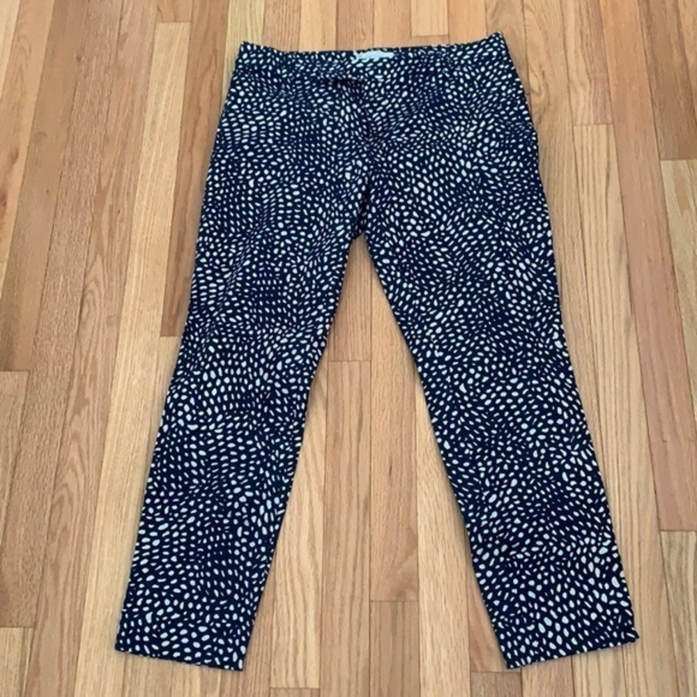 Gap slim Cropped Stretch Navy Animal Print 6